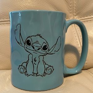 Ohana Mug Lilo & Stitch Handmade Style Mug NWT Blue Family Disney Animation